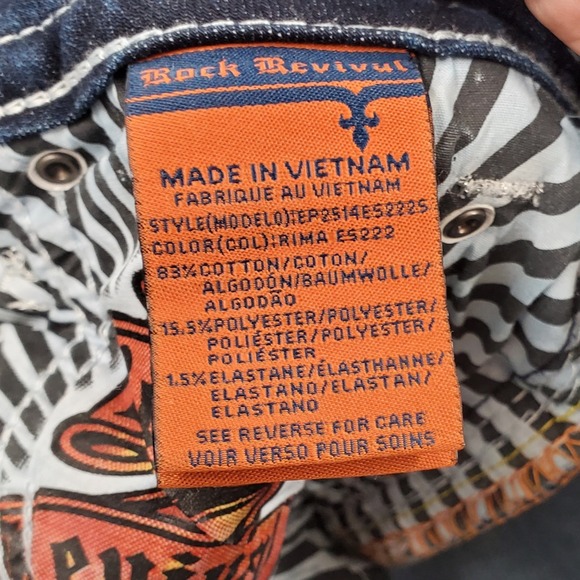 Rock Revival Rima Easy Skinny Jeans Denim Embellished Distressed Women's Size 27 - Picture 6 of 6